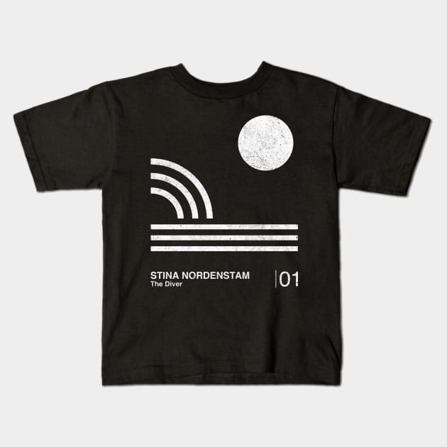 The Diver / Minimalist Graphic Artwork Design Kids T-Shirt by saudade